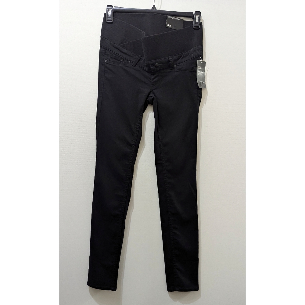 H&M MAMA Super Stretch Black Slim Leg Maternity Pants Size 6 - Picture 2 of 15